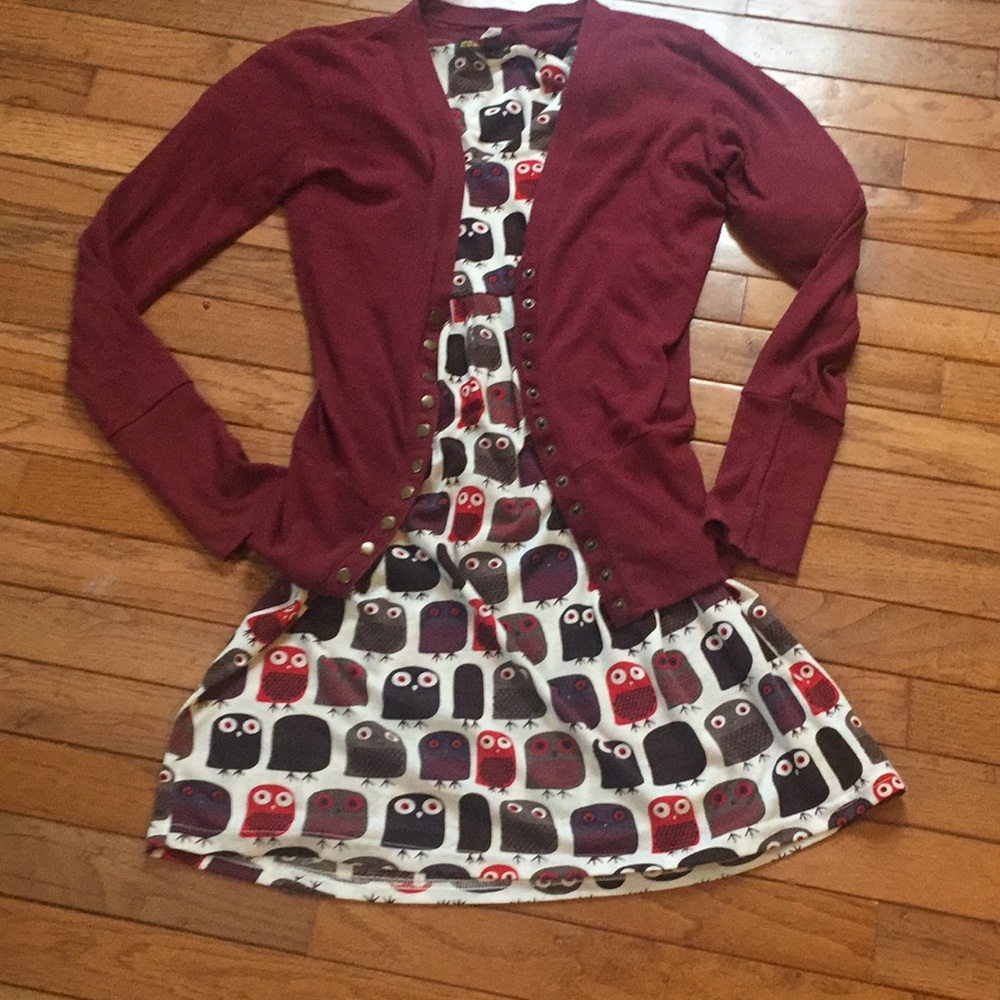 Adorable Owl Pattern Dress - Picture 3 of 5